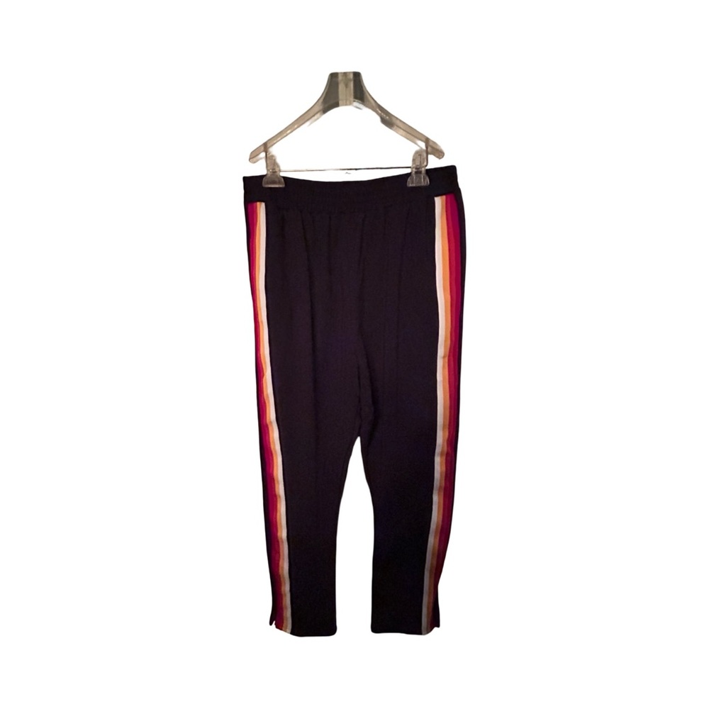 MADDEN Black Track Pants with Red and Yellow